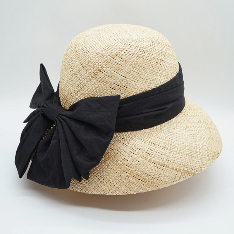 Bucket Hat Straw - Womens Downton Abbey Style Bucket Sun