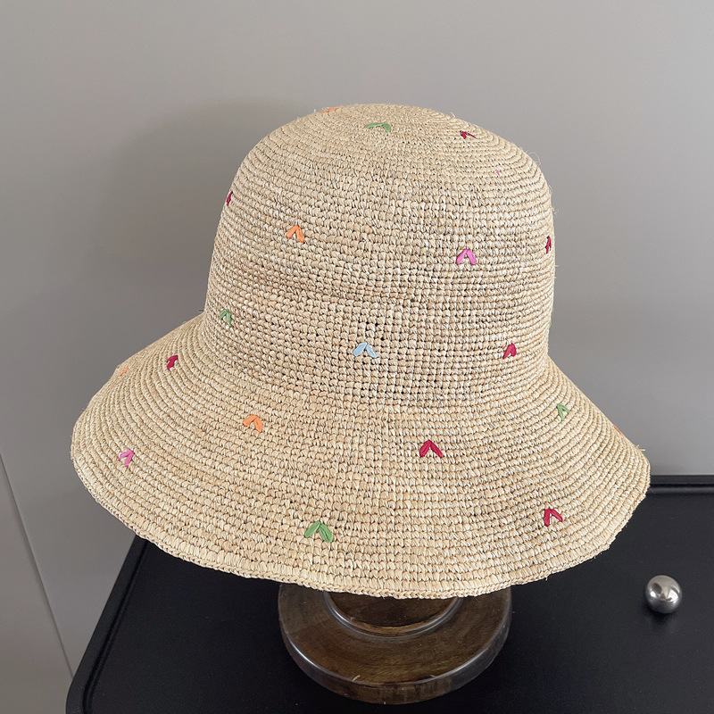 Bucket Hat Straw - Cappello di paglia in rafia con