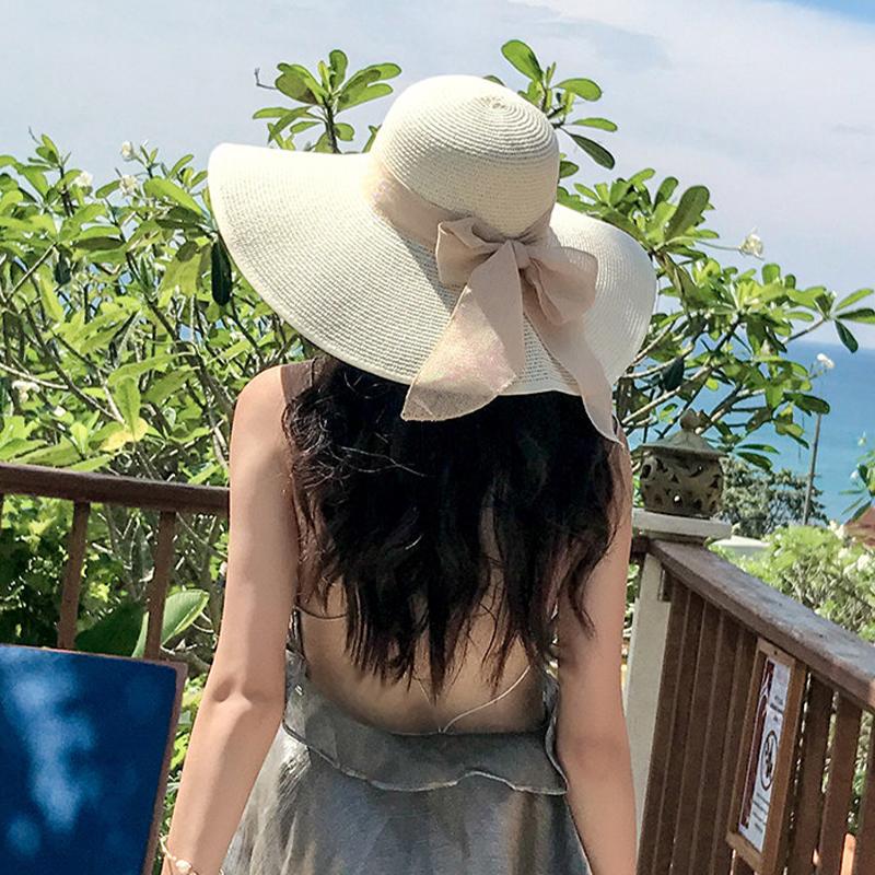 Bucket Hat Straw - /Vly/ Cappello di Paglia Estivo Pieghevole