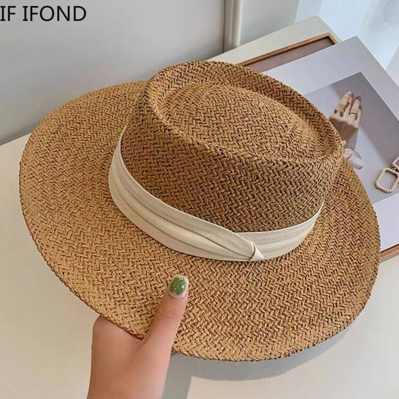 Bucket Hat Straw - Cappelli di paglia traspiranti primavera estate
