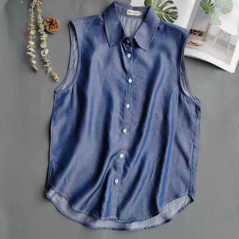 Camicia in Denim Blu Senza Man - Shirt Camp Collar recensione e prezzo