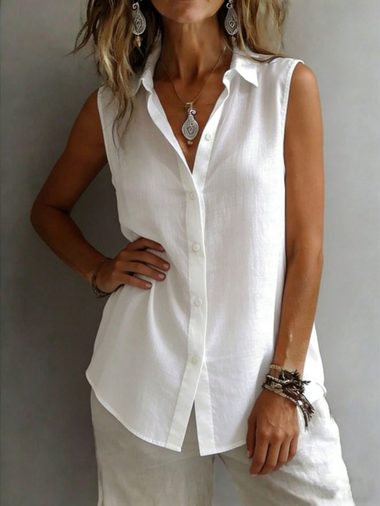 Camicia Senza Maniche con Coll - Shirt Camp Collar recensione e prezzo